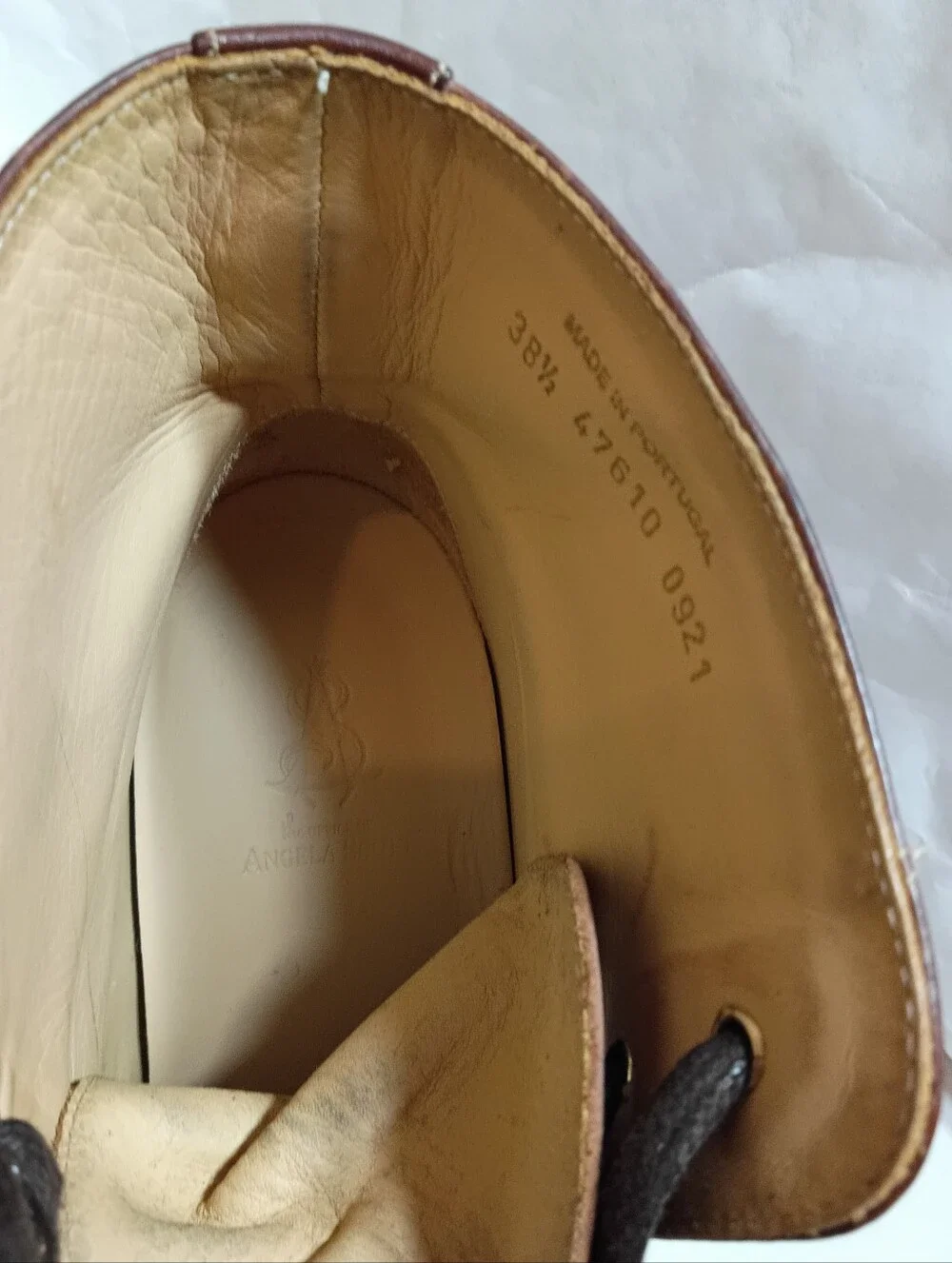 The Office of Angela Scott Mr. Ryan wedge chukka boots 38.brown leather lace up